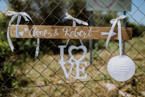 Hochzeitsdekoration Love - Fotoaufnahme