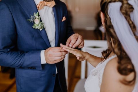 Ring anstecken des Bräutigams - Fotografie