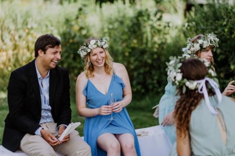 Vergnügte Hochzeitsgäste - Hochzeitsfotografie Berlin