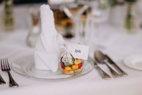 Fotoaufnahme des Hochzeitssnacks