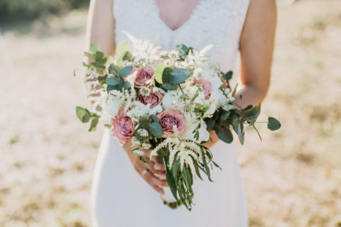 Brautstrauß einer mediterranen Hochzeit