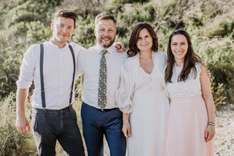 Fotoaufnahme der Familie des Brautpaares