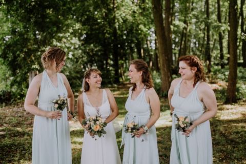 Hochzeitsfotografie der Trauzeuginnen