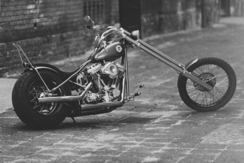 Fotoaufnahme eines Custom Motorrads