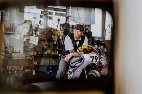 Motorradliebhaber und Sammler - Foto