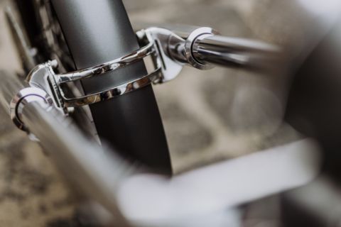 Motorrad Aufhängung im Detailfoto