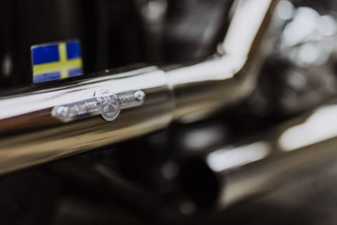 Motorrad Auspuff als Detailaufnahme